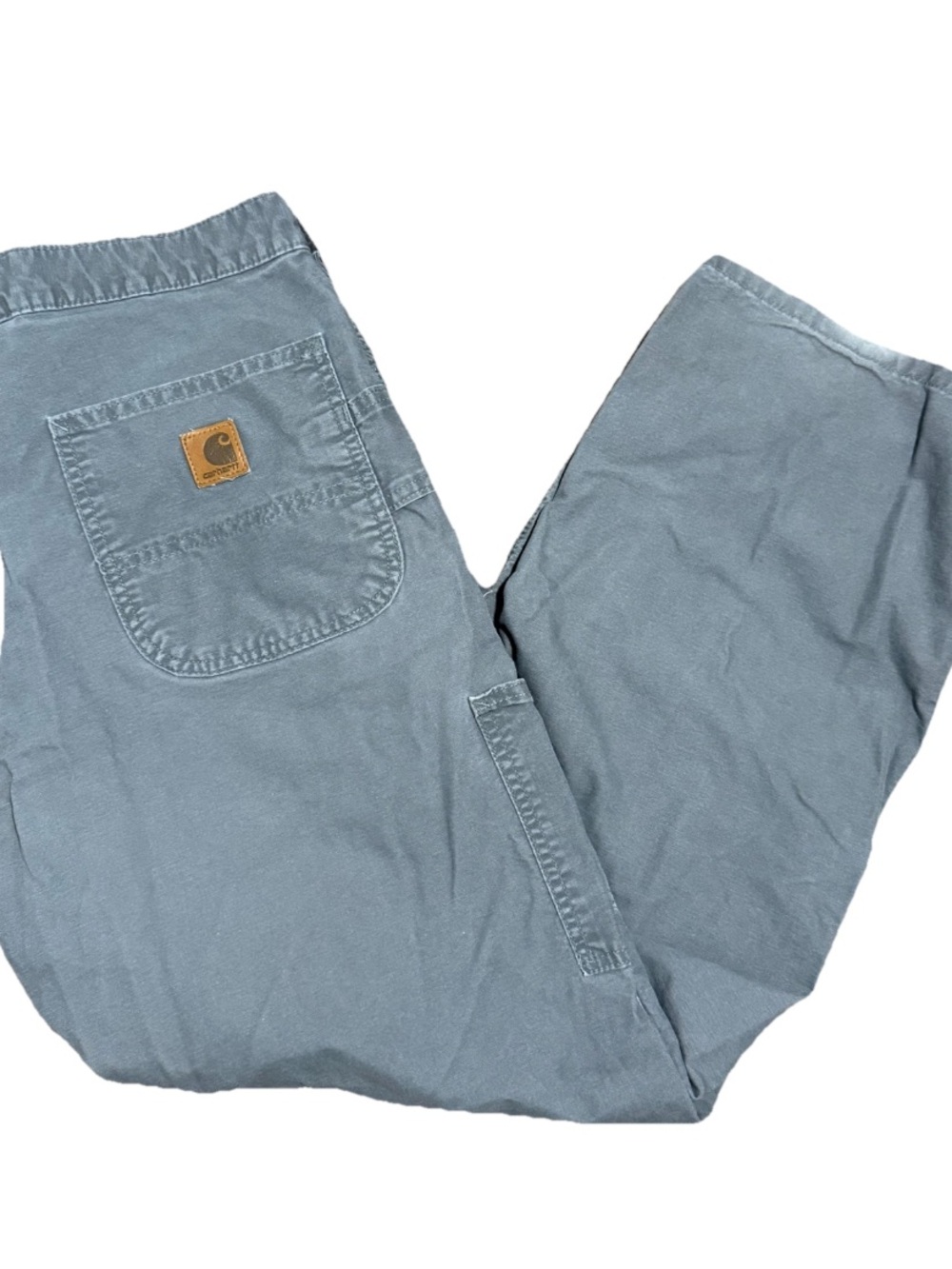 Carhartt Men’s Size 36 x 30 Loose Dungaree Fit Canvas Carpenter Work Pants Gray